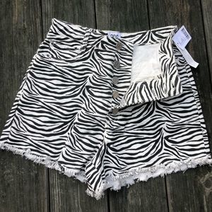 Urban outfitters zebra print high waist shorts!